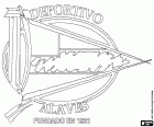 Logo van Deportivo Alavés, voetbalclub opgericht in 1921 gevestigd in Vitoria-Gasteiz, Alava