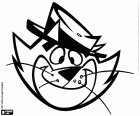 Het gezicht van Top Cat, de hoofdpersoon en de leider van de bende van katten