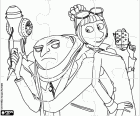 Puzzel van Gru en Lucy Wilde, personages uit de film Verschrikkelijke ikke 2