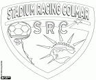 Logo van de Stadium Racing Colmar, ook bekend als SRC of SR Colmar, voetbalclub in Colmar, stad van de Elzas, Frankrijk