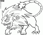 De Manticore is een legendarische schepsel van Perzische en Griekse mythologieën. Een beest met een lichaam van een leeuw en staart van Schorpioen. Het uiterlijk van dit mythisch wezen verschilt volgens de verhalen, dus soms ook is vertegenwoordigd met menselijk hoofd, de vleugels en de staart van de draak