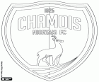 Embleem van Chamois Niortais Football Club, bekend als Les Chamois, de gemzen, voetbalclub van Niort, stad van Deux-Sèvres in de Midden-West-Frankrijk