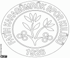 Schild van Fatih Karagümrük Spor Kulübü, voetbalclub in de buurt van Karagümrük in het District van Fatih, Istanboel, de grootste en meest bevolkte stad