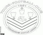 Logo van Tours Football Club, voetbalclub met hoofdkantoor in Tours, stad in het midden-westen van Frankrijk en de hoofdstad van het departement Indre-et-Loire