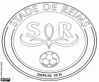 Badge van Stade de Reims, Franse voetbalclub uit Reims, stad in de Marne, in het noordoosten van Frankrijk, regio Champagne-Ardennen