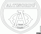 Logo van de Altınordu Futbol Kulübü, de voetbalclub van Izmir, de kust metropool in het westen van Anatolië, hoofdstad van het Izmir in de regio van de Egeïsche zee