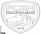 Badge van Football Club Sochaux-Montbéliard, FC Souchaux, FCSM, voetbalclub van Sochaux Montbéliard, steden in de regio Franche-Comté in Oost-Frankrijk