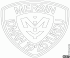 Schild van Mersin İdman Yurdu Spor Kulübü Derneği, sportclub in Mersin, een grote Turkse stad met haven aan de Middellandse Zee, de hoofdstad van de provincie met dezelfde naam, in het zuiden van Anatolië