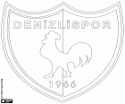 Embleem van Denizlispor Kulübü, sportclub uit Denizli, stad van de Egeïsche regio, hoofdstad van de provincie Denizli in Zuidwest-Anatolië, Turkije