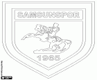 Logo van Samsunspor Kulübü Derneği, voetbalclub van Samsun, stad met een grote poort in de Zwarte Zee, hoofdstad van de provincie Samsun aan de Noord kust van Turkije