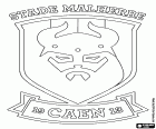 Logo van Stade Malherbe Caen, voetbalclub van Caen, stad van het noordwesten van Frankrijk, hoofdstad van het Calvados departement in Normandië