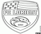 Logo van Football Club Lorient-Bretagne Sud, voetbalclub in Lorient, havenstad van de Bretagne, in het noordwesten van Frankrijk