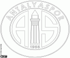 Embleem van Antalyaspor Kulübü, voetbalclub uit Antalya, stad gelegen aan de Middellandse Zeekust van het zuidwesten van Turkije en de hoofdstad van de provincie met dezelfde naam