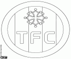Embleem van Toulouse Football Club, TFC, voetbalclub uit Toulouse, de stad in het zuiden van Frankrijk en de hoofdstad van het departement Haute-Garonne