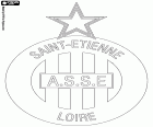 Badge van Association Sportive de Saint-Étienne, voetbalclub uit Saint-Étienne, stad in het Oost-centrale deel van Frankrijk en de hoofdstad van het departement Loire