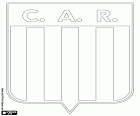 Logo van de Club Atlético Racing of Racing de Córdoba, sportclub met hoofdkantoor in Córdoba, stad gelegen in het centrum van Argentinië, hoofdstad van de provincie met dezelfde naam