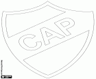 Schild van Club Atlético Platense, sportclub in Florida, residentiële voorstad van Buenos Aires. De bijnaam van de club is los Calamares, de inktvis