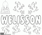 Welisson, mannelijke naam van onbekende oorsprong gebruikt in Brazilië, variant van de Wellisson en Welison