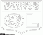 Badge van Olympique Lyon, Olympique lyonnais, OL, voetbalclub uit Lyon, de derde stad van meer dichtbevolkte Capet. Lyon ligt Oost-midden van Frankrijk is de hoofdstad van de regio Auvergne-Rhone-Alpes