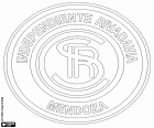 Logo van de Club Sportivo Independiente Rivadavia, voetbalclub in Mendoza, stad in het westen van Argentinië en de hoofdstad van de provincie met dezelfde naam