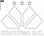 Schild van Criciúma Esporte Clube, een voetbalclub in Criciúma, stad van de Santa Catarina staat in de Zuid regio van Brazilië