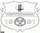Badge van FK Neftekhimik Nizhnekamsk, voetbalclub met hoofdkantoor in Nizjnekamsk, stad in de republiek Tatarije, in de regio van de Wolga, in het midden van de vlakte van de Russische