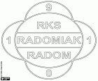 Logo van RKS Radomiak Radom, voetbalclub uit Radom, stad in de buurt van de rivier van de Mleczna, 100 km ten zuiden van Warschau, gelegen in het Oosten-centrum van Polen, Woiwodschap Mazovië