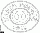 Badge van Klub Sportowy Warta Poznań, multisports voetbalclub uit Poznan, grote historische stad van Polen aan de oevers van de rivier van de Warta, de hoofdstad van het Woiwodschap Groot-Polen ligt in West-Centraal Polen. Poznan wordt beschouwd als de bakermat van de Poolse natie