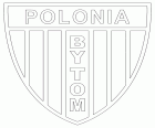 Badge van Klub Sportowy Polonia Bytom, voetbalclub uit Bytom, stad die behoort tot de agglomeratie van Katowice, in het Woiwodschap Silezië, in zuidelijk Polen