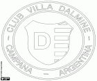 Badge van Club Villa Dálmine, voetbalclub uit Dalmine, district van de stad van Campana, in de provincie Buenos Aires