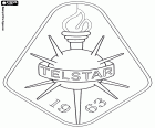 Badge van SC Telstar, voetbalclub uit IJmuiden, havenstad aan de monding van het Grand Canal in de Noordzee, in de provincie Noord-Holland