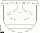 Badge van FK Baltika Kaliningrad, voetbalclub met hoofdzetel in Kaliningrad, havenstad aan de monding van de rivier Pregel naar de Baltische zee en de hoofdstad van de oblast Kaliningrad, enclave geïsoleerd van de rest van het Russische grondgebied