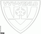 Badge van voetbalclub VVV-Venlo, Venlose Voetbal Vereniging Venlo, met hoofdkantoor in Venlo, stad vlakbij de Duitse grens in het zuidoosten van Nederland, in de provincie Limburg