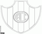 Embleem van Club Atlético Central Córdoba, bekend onder de bijnaam van de Los Ferroviarios, het spoorwegpersoneel, voetbalclub uit Santiago del Estero, stad in het noorden van Argentinië en de hoofdstad van de provincie Santiago del Estero