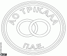Badge van de FC Trikala, Athlitikos Omilos Trikala, voetbalclub met hoofdkantoor in Trikala, stad in het noordwesten van Thessalië in Midden Griekenland