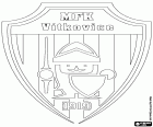 Logo van MFK Vítkovice, voetbalclub uit Vítkovice, district van de stad Ostrava, de hoofdstad van de regio Moravië-Silezië in het noordoosten van de Tsjechische Republiek
