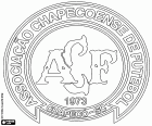 Badge van Associação Chapecoense de Futebol, voetbalclub met hoofdkantoor in Chapecó, stad in het binnenland van de staat van Santa Catarina, gelegen aan de meer dan 600 km ten westen van Florianópolis