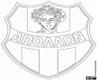 Logo van FC Apollon Smyrnis, ook bekend als Apollon Athene, voetbalclub die hoort bij een sportclub opgericht in Izmir in 1891 en uit 1922 met hoofdzetel in Rizoupoli, een wijk in de Griekse hoofdstad Athene. Haar volledige naam getranscribeerd uit het Grieks is het Gymnasticos Syllogos Apollon Smyrnis