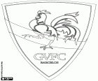 Embleem van Gil Vicente Futebol Clube, club van het voetbal met hoofdkantoor in Barcelos, stad van het noorden van Portugal, in het Portugese District Braga. Het symbool van de stad is een haan, de legende van de haan van Barcelos