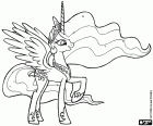 De prinses Celestia is de prinses van de zon, de heerser van het magische Koninkrijk van Equestria, My Little Pony