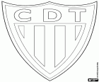 Schild van Clube Desportivo de Tondela, voetbalclub uit Tondela, stad van de Viseu District in het centrum regio van Portugal