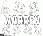 Warren, naam van Engelse oorsprong voor jongen, afgeleid van dezelfde Engelse achternaam, Warren