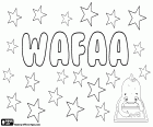 Wafaa, naam met Arabische oorsprong voor meisje, variant van Wafa, de betekenis ervan is trouw