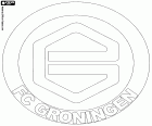 Badge van FC Groningen, voetbalclub uit Groningen, stad in het noordoosten van Nederland, en hoofdstad van de gelijknamige provincie