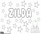 Zilda, naam voor meisje, afkorting van Izilda of Isilda, variant van Izolda of Isolda