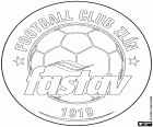 Embleem van FC Fastav Zlín, voetbalclub uit Zlín, stad aan de oevers van de rivier Dřevnice en is de hoofdplaats van de regio Zlín, in het oosten van de Tsjechische Republiek