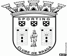 Schild van Sporting Clube de Braga, Braga, stad in de historische provincie Minho, in het noordwesten van Portugal voetbalclub uit. Braga is de derde stad van het land meer dichtbevolkte