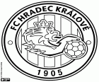 Logo van FK Hradec Králove, voetbalclub met hoofdkantoor in Hradec Králové, stad aan de oevers van de Elbe en Orlice rivieren, in het oosten van de Tsjechische Republiek