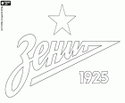 Badge van FK Zenit Sint-Petersburg, Futbolny Klub Zenit, voetbalclub die deel uitmaakt van een sportclub met hoofdzetel in Sint-Petersburg, havenstad in de Baltische Zee, gelegen aan de oevers van de rivier de Neva in de oblast Leningrad, in het noordwesten van Europees Rusland. Sint-Petersburg is de tweede stad van Rusland meer dichtbevolkte