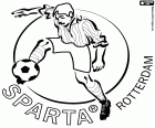 Embleem van Sparta Rotterdam, voetbalclub uit Rotterdam, belangrijke havenstad gelegen ten westen van Nederland. Rotterdam is de meest bevolkte stad in de provincie Zuid-Holland
